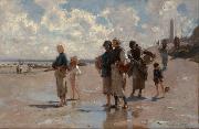Henry Sargent The Oyster Gatherers of Cancale (mk18) Spain oil painting artist